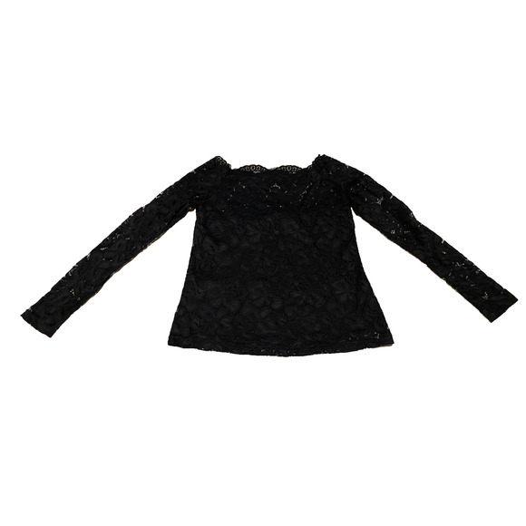 DJT Womens Forest Fairy Grunge Whimsigoth Mesh Top XL Black Off The Shoulder - Picture 4 of 14